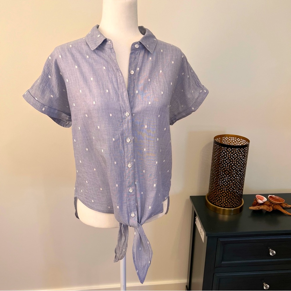 Cloth & Stone cotton front-tie blouse.